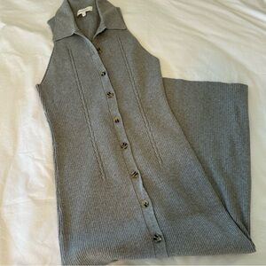 Favorite Daughter | Lena Dress | Ribbed Knit Midi in frost gray| US Medium